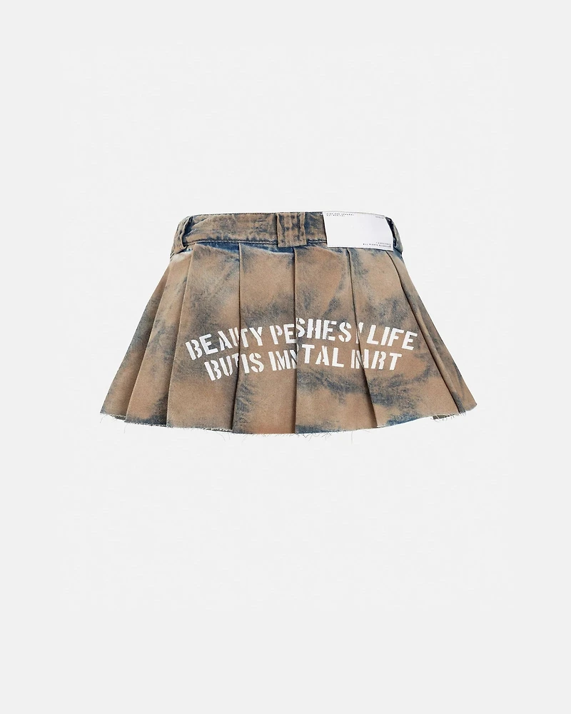 UNDERGOLD: AGNUS DEI BEAUTY SKIRT- DIRTY BLUE