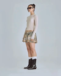 UNDERGOLD: AGNUS DEI BEAUTY SKIRT- DIRTY BLUE