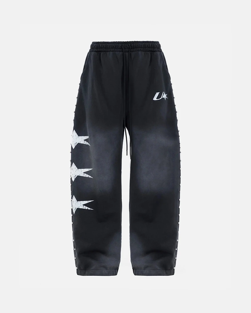 UNDERGOLD: AGNUS DEI U STAR STRAIGHT PANTS- SMOKEY BLACK