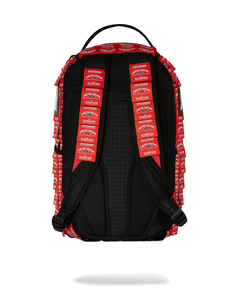 SPRAYGROUND: MADE OF WOVEN LABELS SHARK BACKPACK