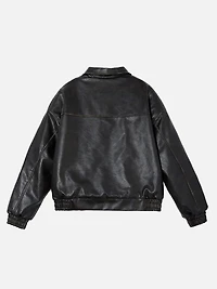 AELFRIC EDEN: FAUX LEATHER CROPPED JACKET