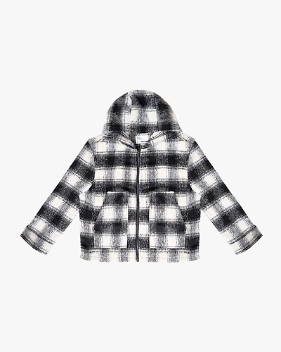 EPTM MOHAIR FLANNEL JACKET - BLACK/WHITE