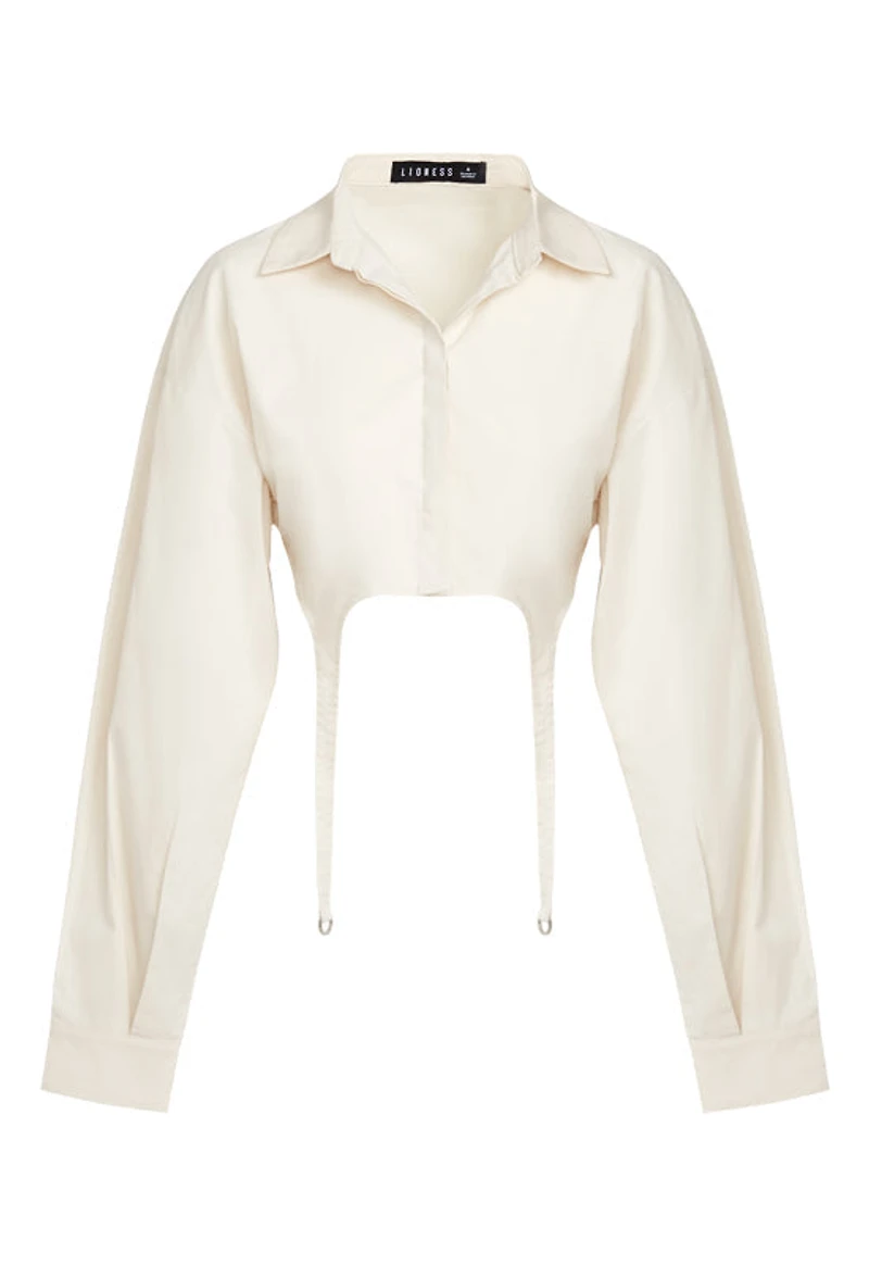 LIONESS: VENETIAN CROP SHIRT