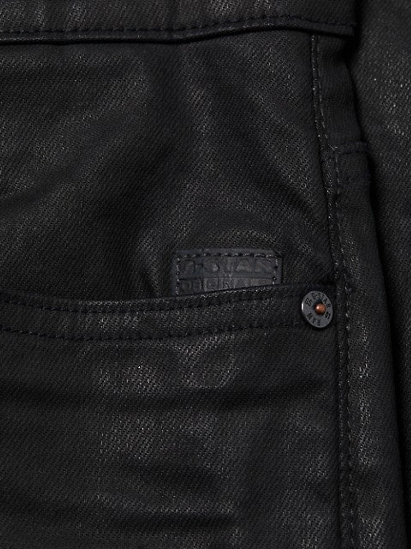 G-STAR: REVEND BLACK SKINNY JEANS