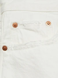 LEVIS PREMIUM: 501 WHITE CUT OFF SHORTS