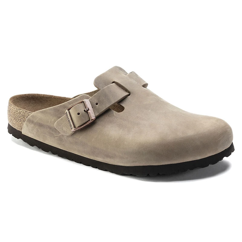 BIRKENSTOCK: BOSTON TOBACCO BROWN OILED LEATHER CLOG