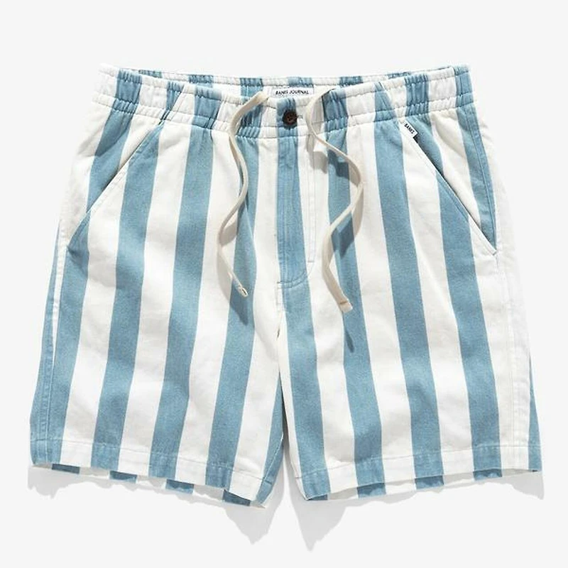 BANKS JOURNAL: SANDON STRIPE DENIM SHORTS