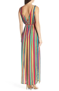 BB DAKOTA: THE RAINBOWS STRIPE MAXI DRESS