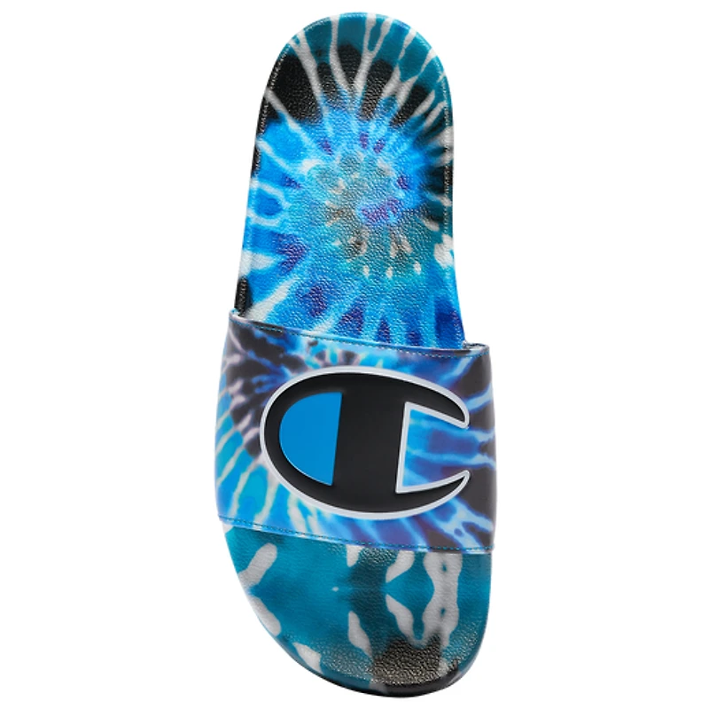 CHAMPION: IPO BLUE TIE DYE SLIDES