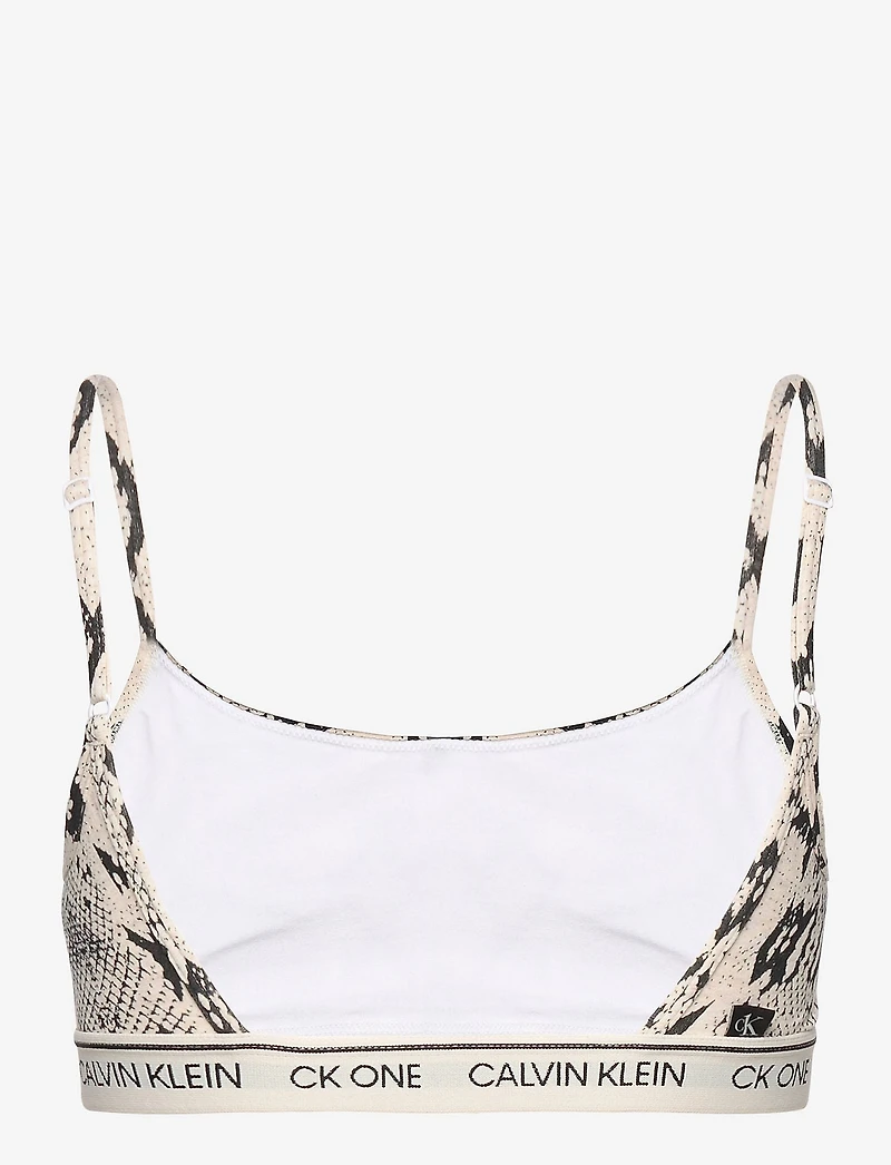 CALVIN KLEIN UNDERWEAR: CK ONE UNLINED BRALETTE SNAKE PRINT