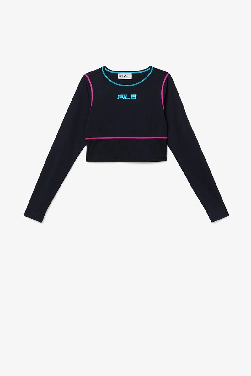 FILA: MICCI LONG SLEEVE CROP TOP