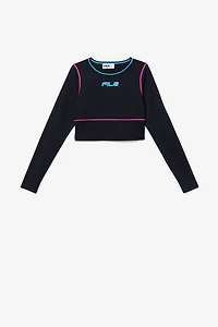 FILA: MICCI LONG SLEEVE CROP TOP