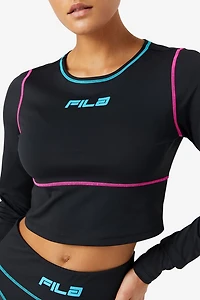 FILA: MICCI LONG SLEEVE CROP TOP