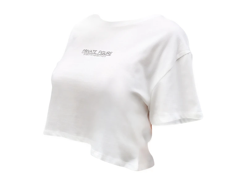 8586: PRIVATE FIGURE SHORT SLEEVE CROP T-SHIRT