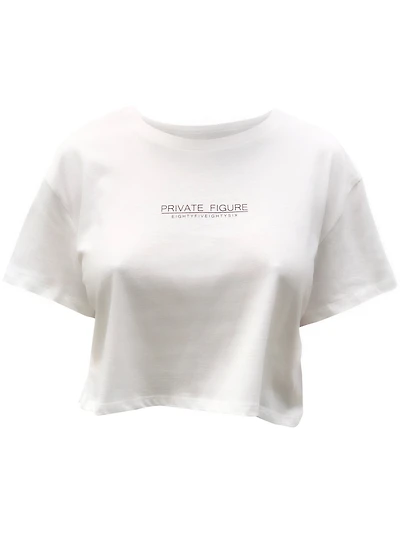 8586: PRIVATE FIGURE SHORT SLEEVE CROP T-SHIRT