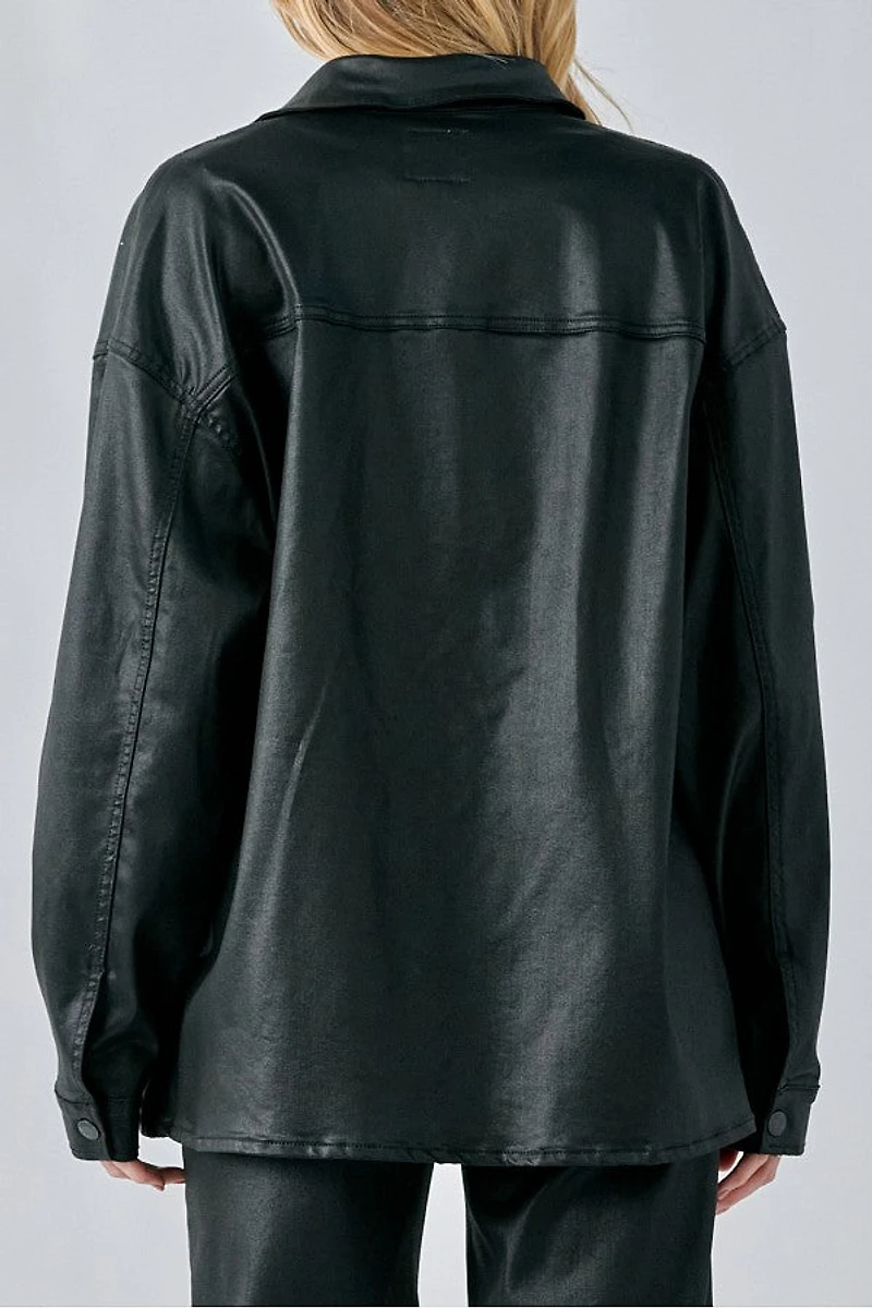 HIDDEN: ABBEY COATED OVERSIZED JACKET