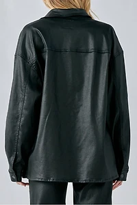 HIDDEN: ABBEY COATED OVERSIZED JACKET