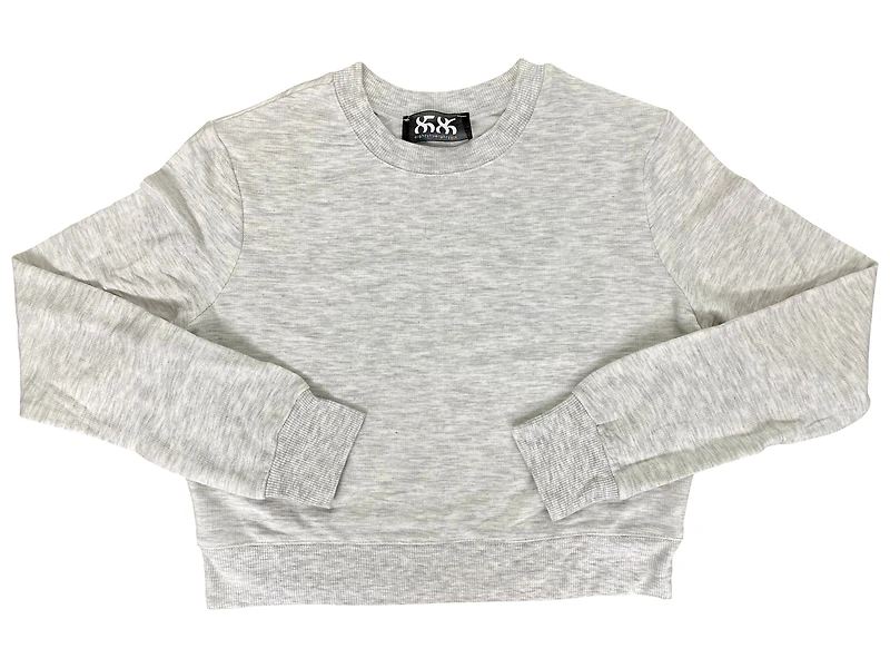 8586: LOUNGE LONG SLEEVE CROP SWEATSHIRT