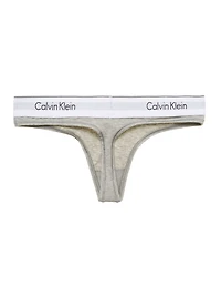 CALVIN KLEIN : GREY LOGO THONG