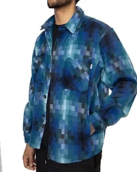 EPTM: HEAVY FLANNEL BLUE BUTTON UP SHIRT