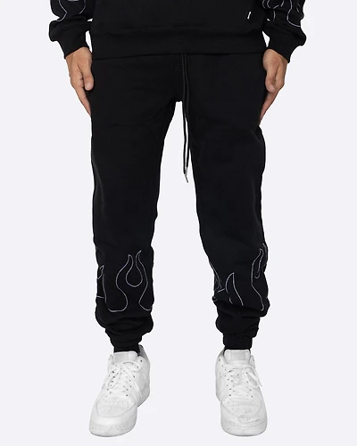EPTM: FLAME EMBROIDERY SWEATPANTS