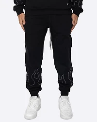 EPTM: FLAME EMBROIDERY SWEATPANTS
