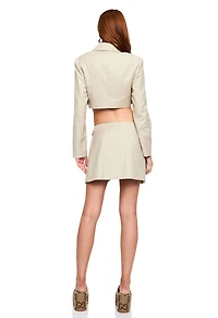 LIONESS: ANJA MINI SKIRT CAMEL