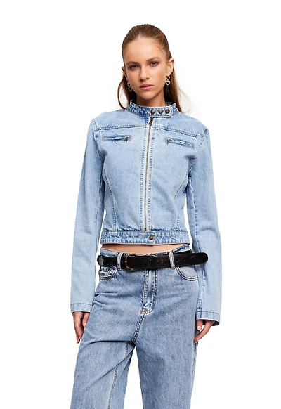LIONESS: BELLA MOTO DENIM JACKET