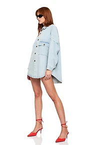 LIONESS: KEN DENIM SHIRT DRESS