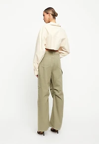 LIONESS: VENETIAN CROP SHIRT