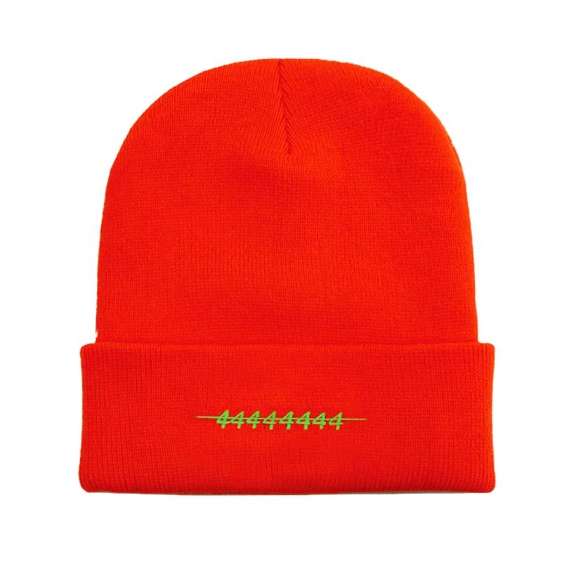 NI4: NEON ORANGE LOGO BEANIE