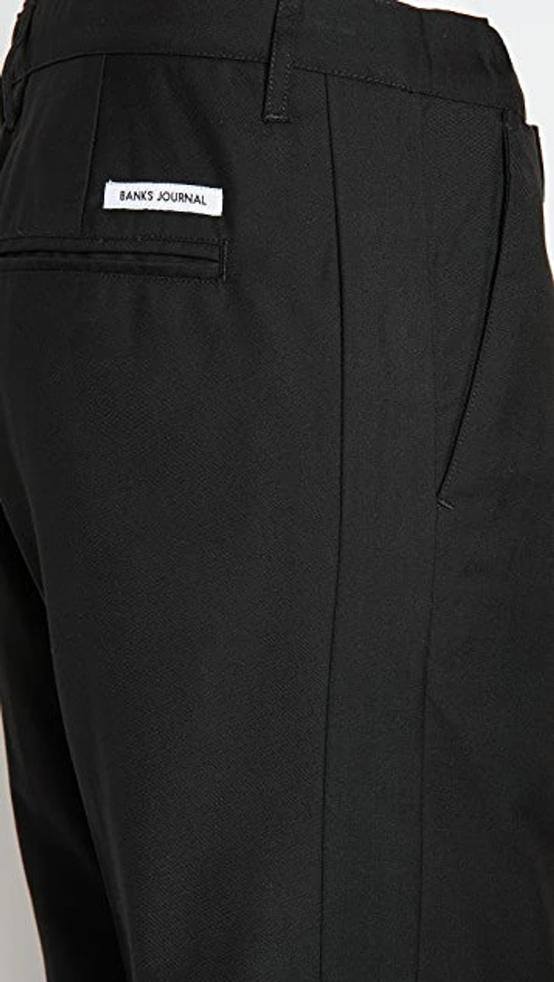 BANKS JOURNAL: SHIBUYA CROPPED BLACK TROUSERS