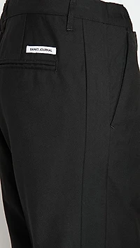 BANKS JOURNAL: SHIBUYA CROPPED BLACK TROUSERS