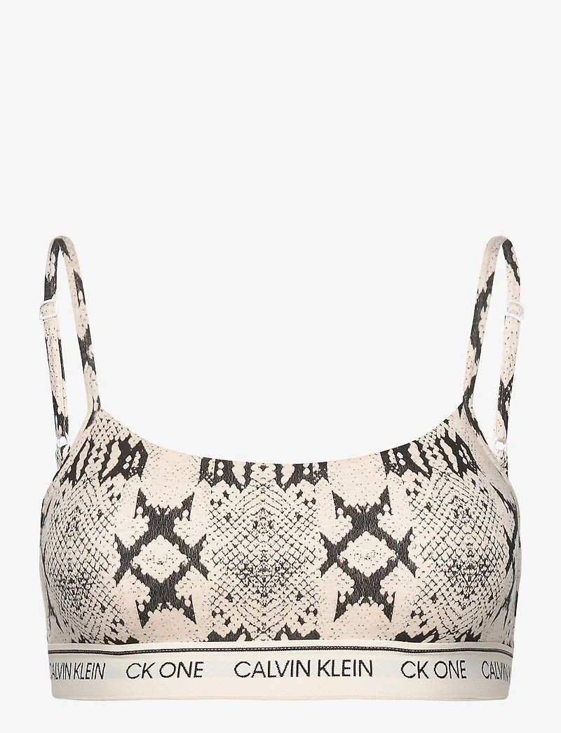 CALVIN KLEIN UNDERWEAR: CK ONE UNLINED BRALETTE SNAKE PRINT