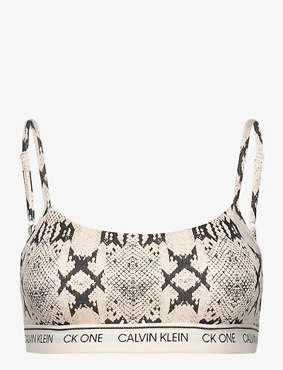 CALVIN KLEIN UNDERWEAR: CK ONE UNLINED BRALETTE SNAKE PRINT