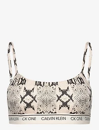 CALVIN KLEIN UNDERWEAR: CK ONE UNLINED BRALETTE SNAKE PRINT