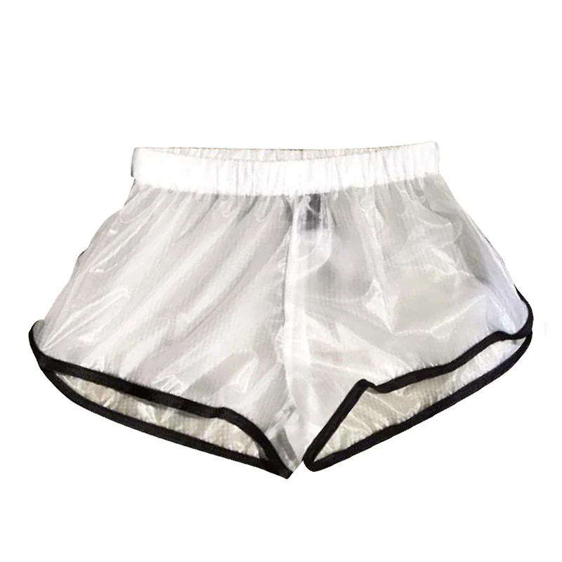 ROJAS: BOHO TRANSLUCENT CLEAR SHORTS