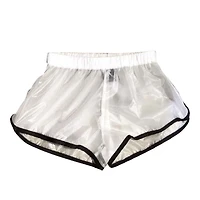 ROJAS: BOHO TRANSLUCENT CLEAR SHORTS