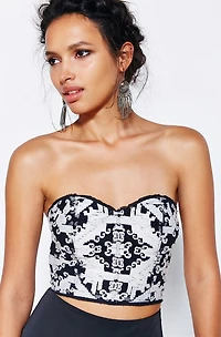 INDIE : EMBROIDERED BUSTIER TOP