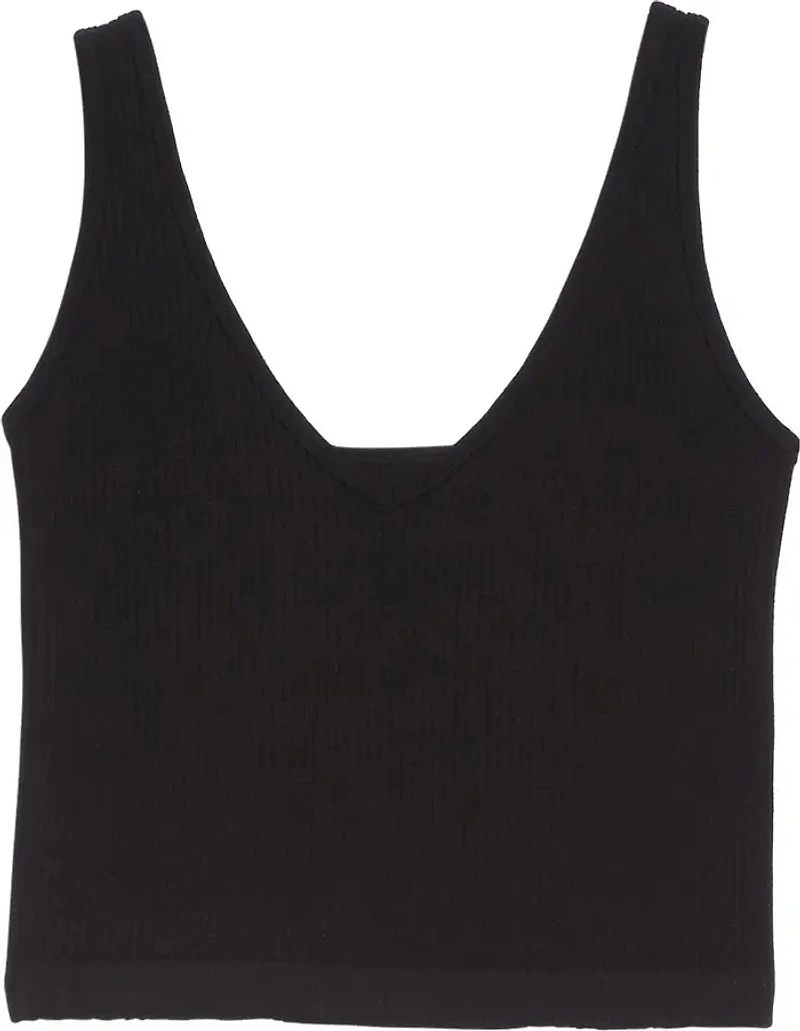 FREE PEOPLE: SOLID BRAMI RIB CROP TOP