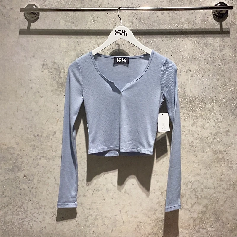8586: THERMAL LOUNGING LONG SLEEVE CROP