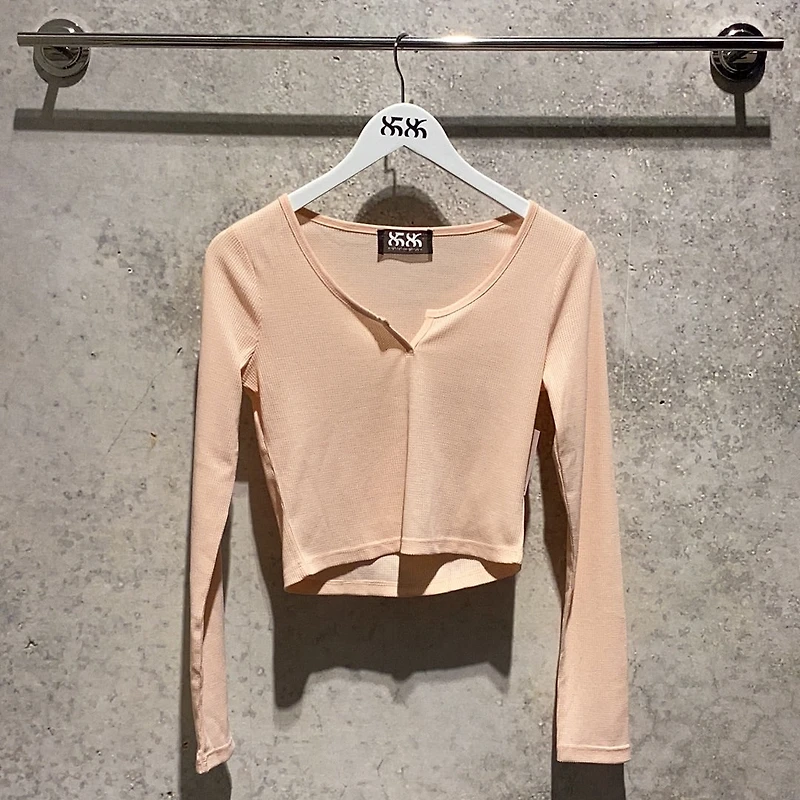 8586: THERMAL LOUNGING LONG SLEEVE CROP