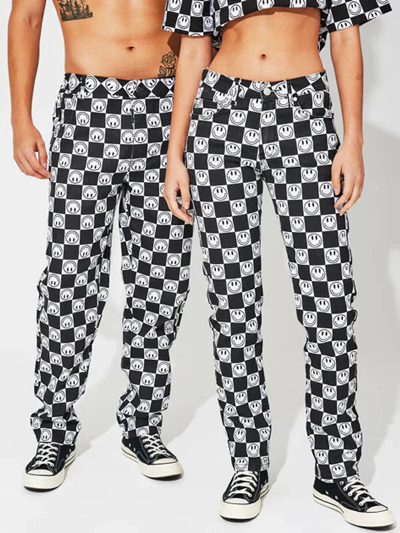 WESC: HAPPY FACE CHECKERED PANTS