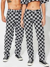 WESC: HAPPY FACE CHECKERED PANTS