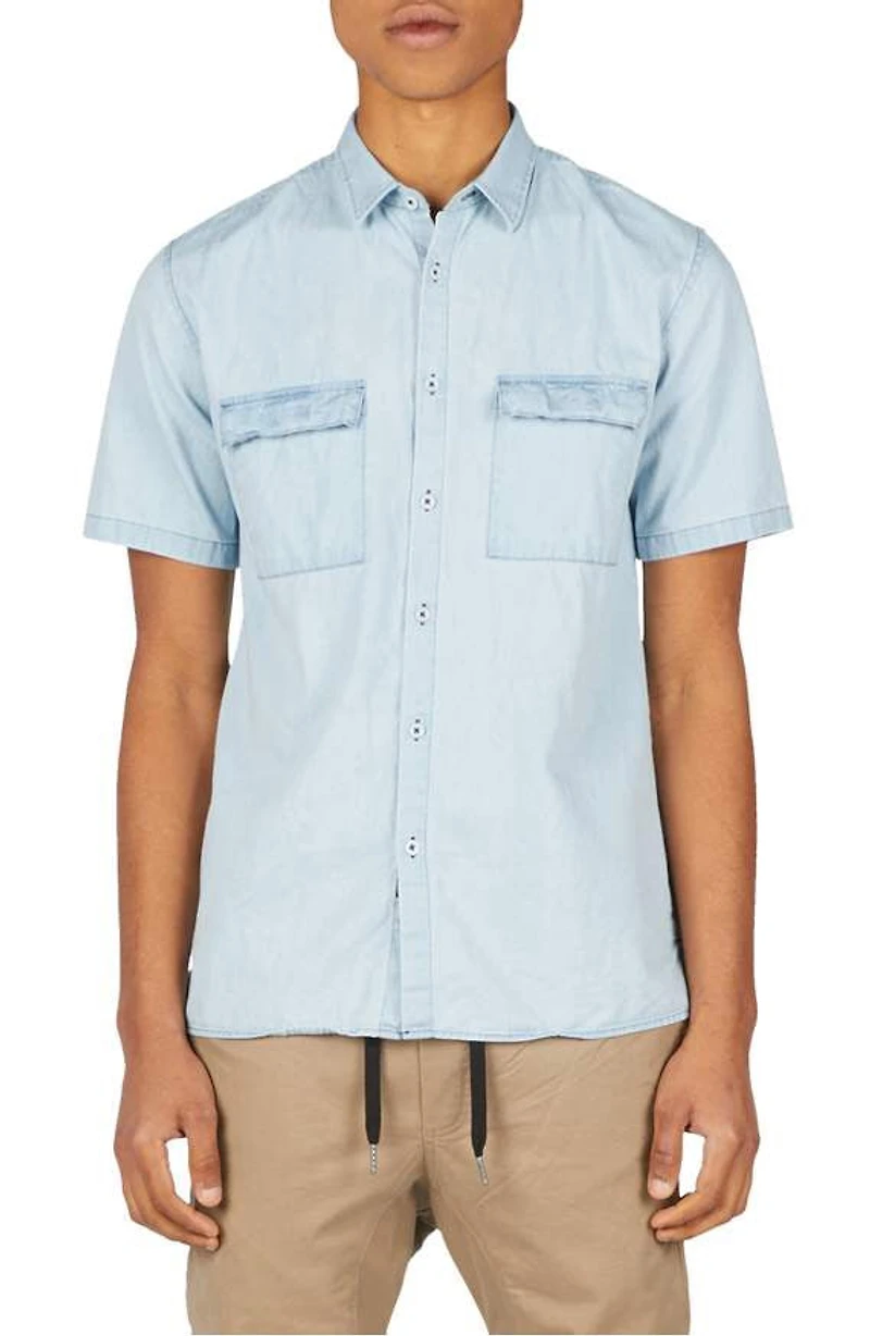 ZANEROBE: SHORT SLEEVE DENIM SHIRT