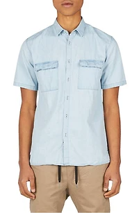 ZANEROBE: SHORT SLEEVE DENIM SHIRT