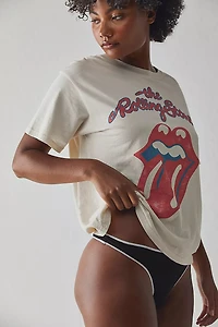 Free People: Mesh Lace Trim Thong