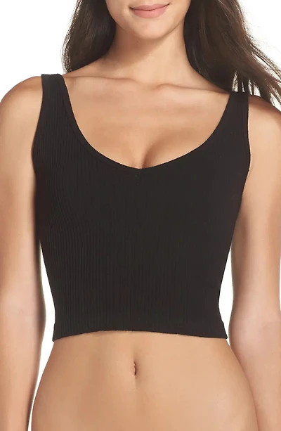 FREE PEOPLE: SOLID BRAMI RIB CROP TOP