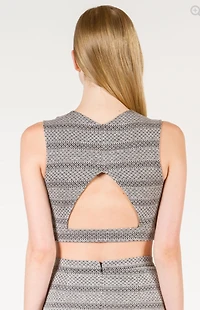 SHADES OF GREY : MOSAIC KNIT CROP TOP