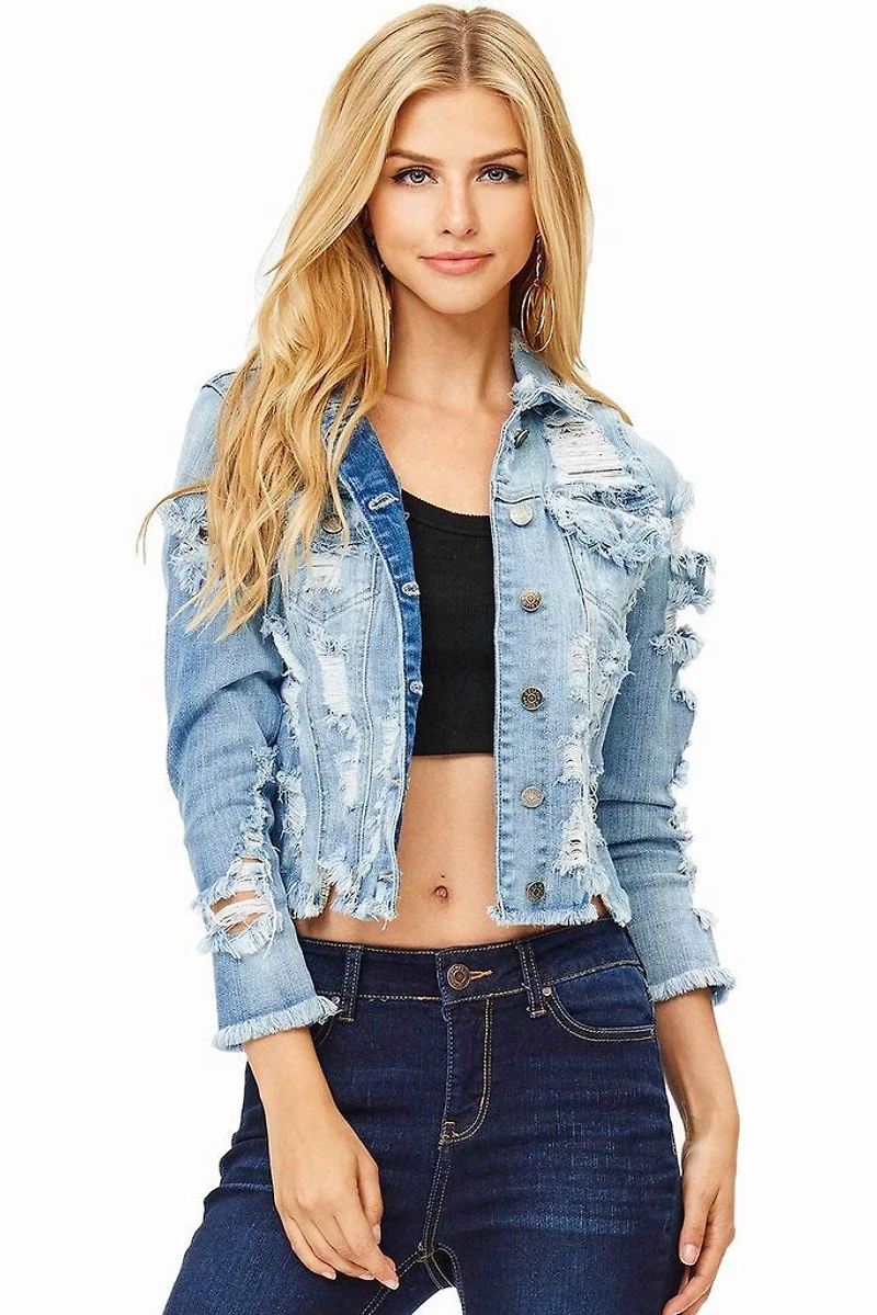 BOHO: DESTRUCTED DENIM JACKET